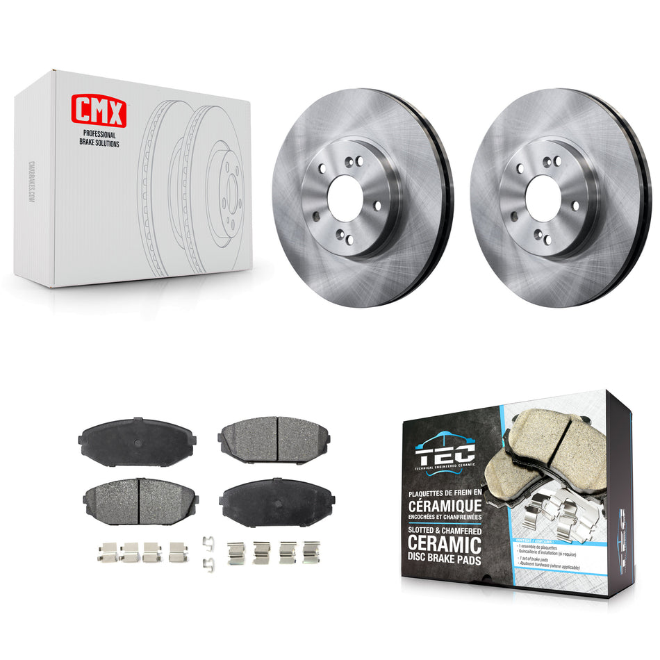 Front Disc Brake Rotors And Ceramic Pads Kit For Honda Odyssey Acura MDX K8T-100326