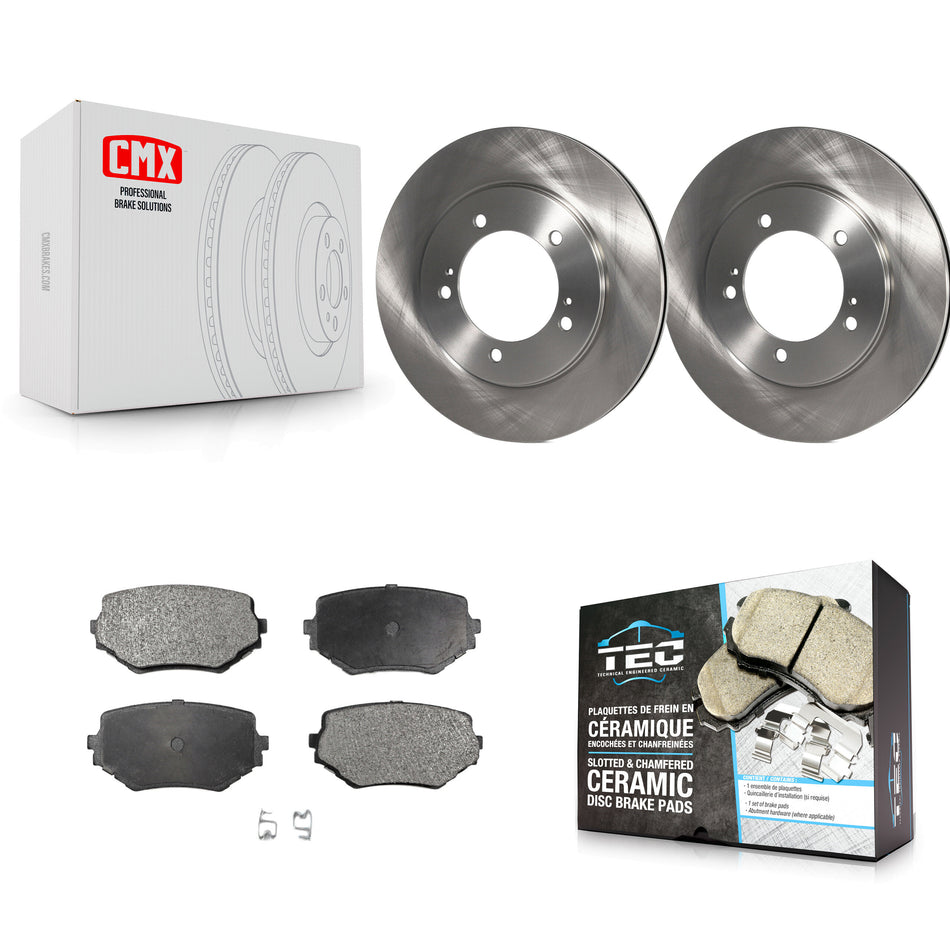 Front Disc Brake Rotors And Ceramic Pads Kit For Suzuki Grand Vitara XL-7 K8T-100341