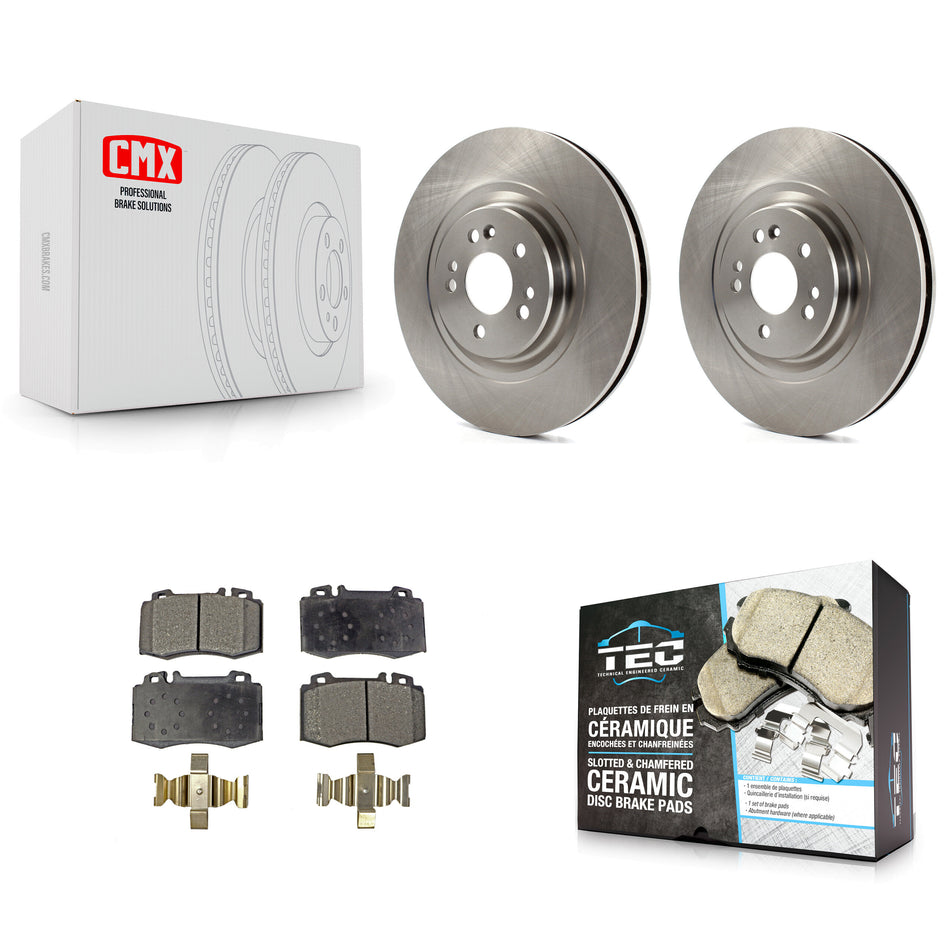 Front Disc Brake Rotors And Ceramic Pads Kit For Mercedes-Benz ML500 ML430 ML55 AMG K8T-100346
