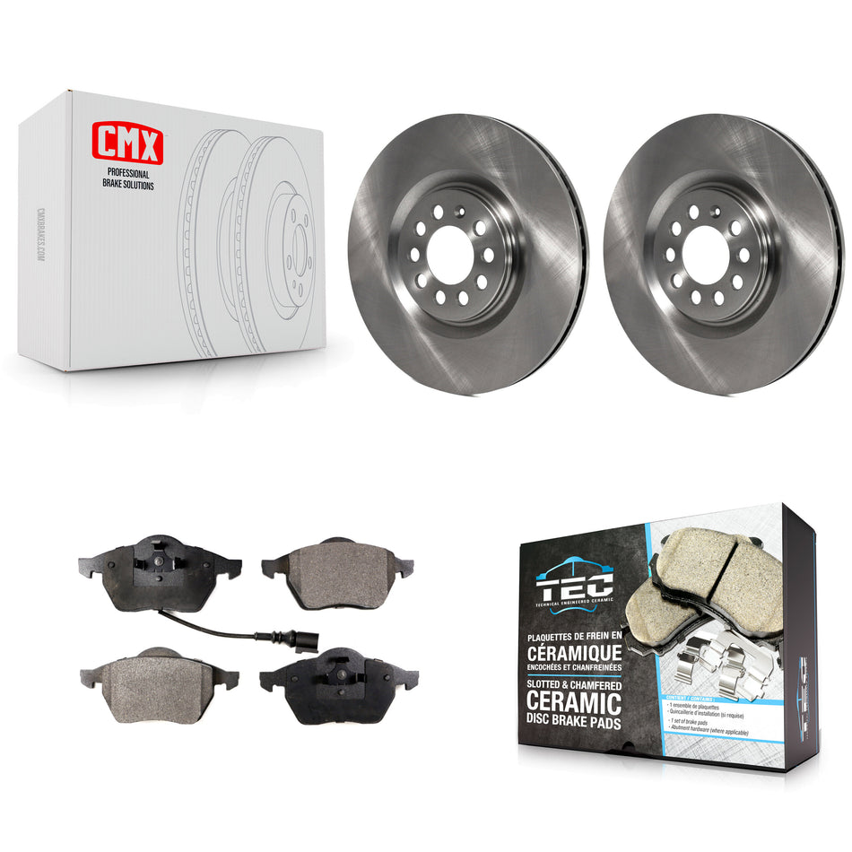 Front Disc Brake Rotors And Ceramic Pads Kit For Volkswagen Jetta Audi Golf TT Quattro K8T-100360