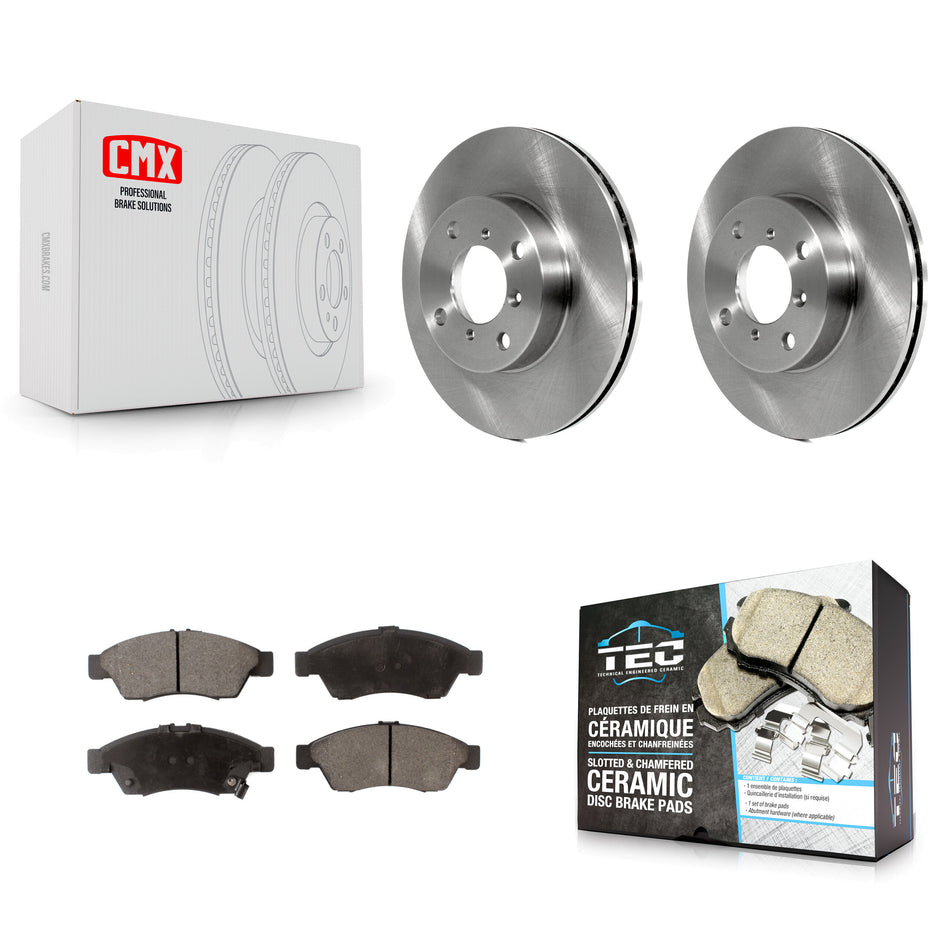 Front Disc Brake Rotors And Ceramic Pads Kit For 2006-2007 Suzuki Aerio K8T-100368