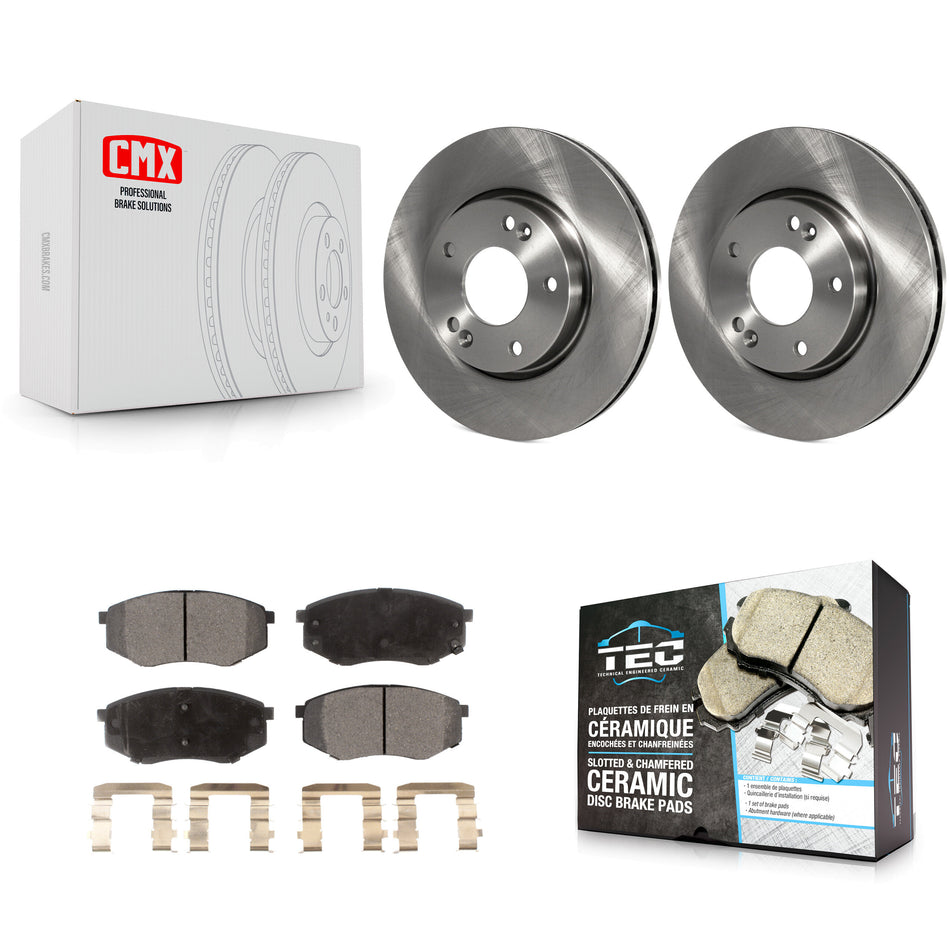 Front Disc Brake Rotors And Ceramic Pads Kit For Hyundai Tucson Kia Sportage FWD K8T-100390