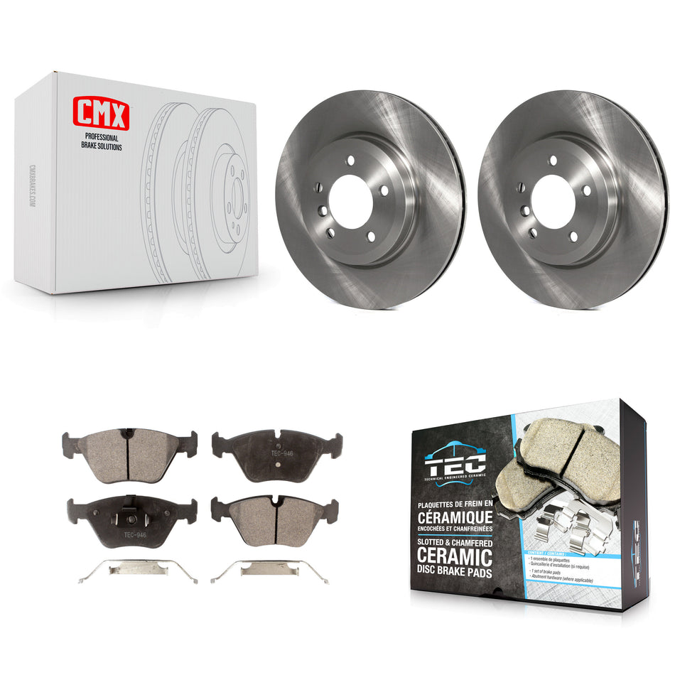 Front Disc Brake Rotors And Ceramic Pads Kit For BMW 330Ci 330i Z4 330xi K8T-100397