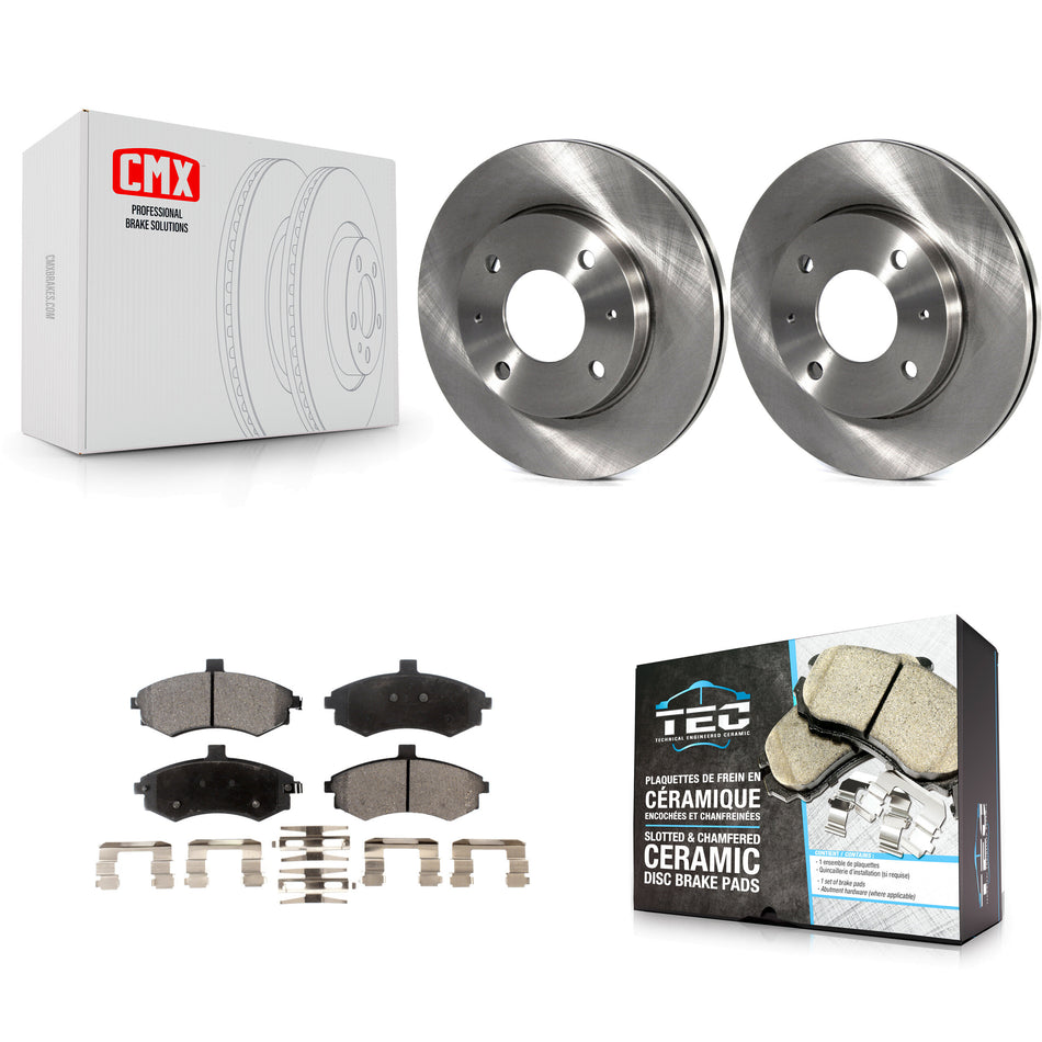 Front Disc Brake Rotors And Ceramic Pads Kit For Hyundai Elantra K8T-100400