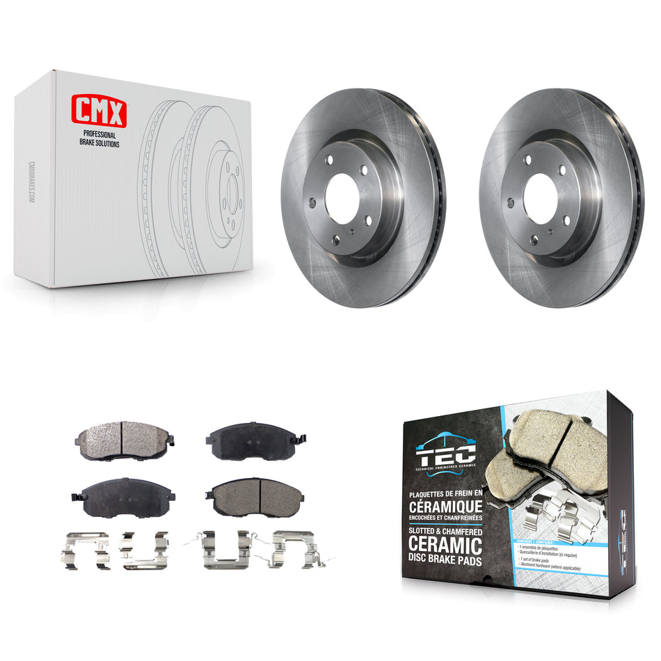 Front Disc Brake Rotors And Ceramic Pads Kit For Infiniti G35 Nissan 350Z INFINITI K8T-100401