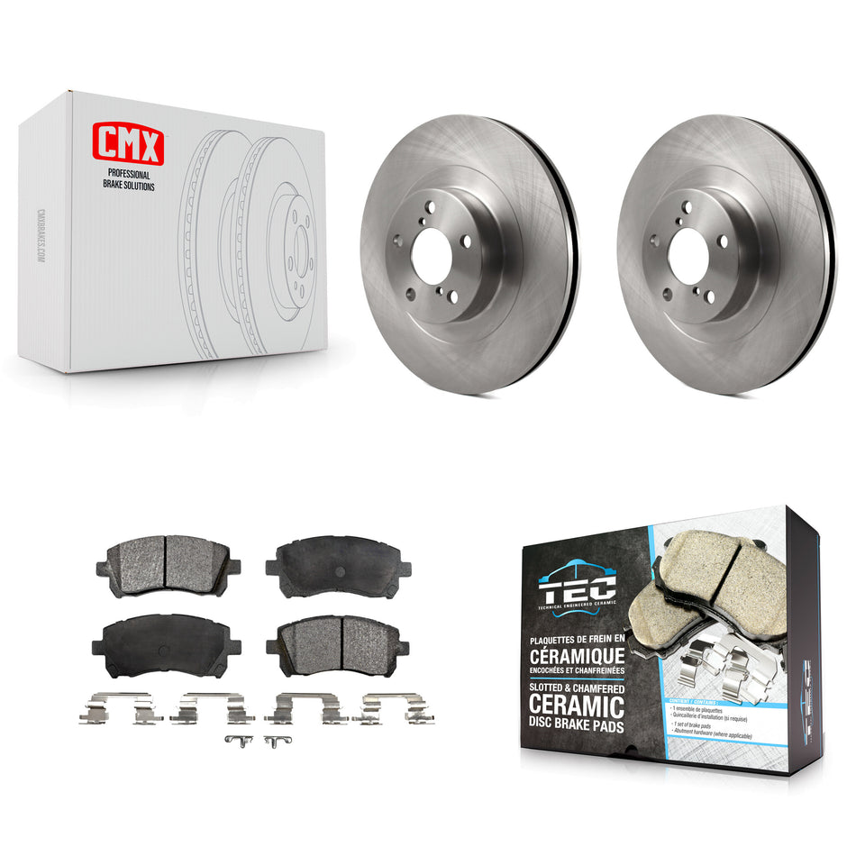 Front Disc Brake Rotors And Ceramic Pads Kit For Subaru Outback Impreza Legacy K8T-100410