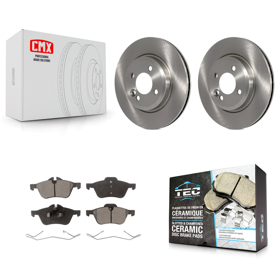 Front Disc Brake Rotors And Ceramic Pads Kit For 2002-2006 Mini Cooper With 276mm Diameter Rotor K8T-100412