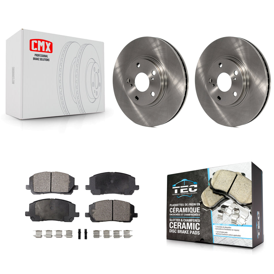 Front Disc Brake Rotors And Ceramic Pads Kit For Toyota Highlander K8T-100413