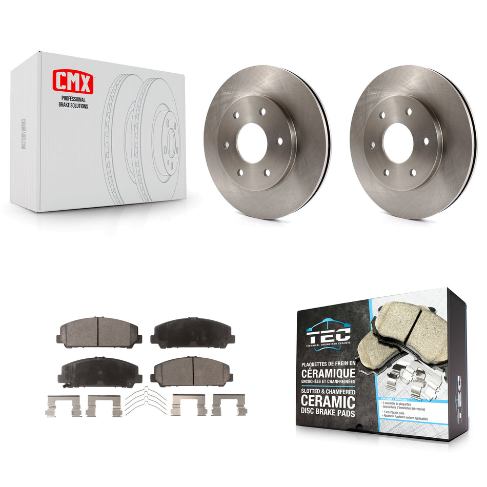 Front Disc Brake Rotors And Ceramic Pads Kit For 2007 INFINITI QX56 With 320mm Diameter Rotor To 03 07 K8T-100421