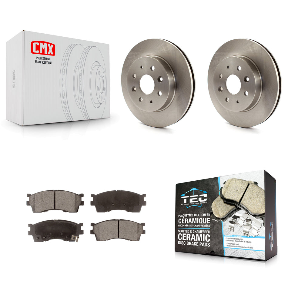 Front Disc Brake Rotors And Ceramic Pads Kit For 2003-2005 Kia Rio K8T-100429