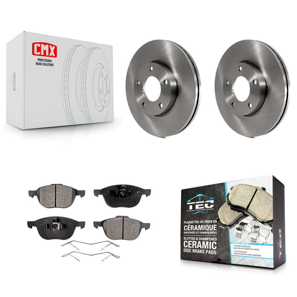 Front Disc Brake Rotors And Ceramic Pads Kit For Mazda 3 Sport K8T-100438