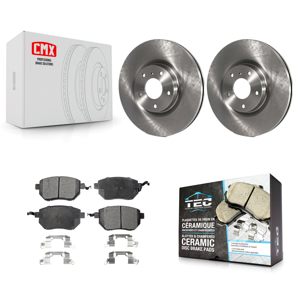 Front Disc Brake Rotors And Ceramic Pads Kit For Nissan Murano Altima Maxima K8T-100442