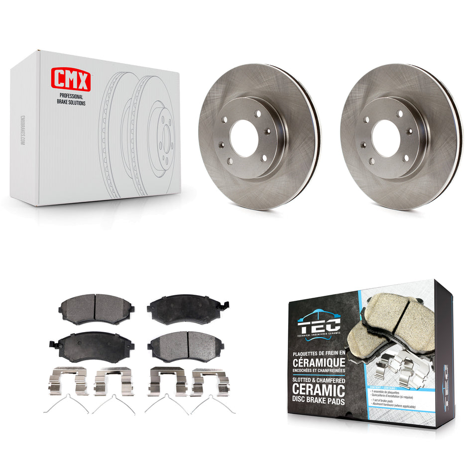 Front Disc Brake Rotors And Ceramic Pads Kit For Hyundai Sonata Kia Optima Magentis K8T-100447