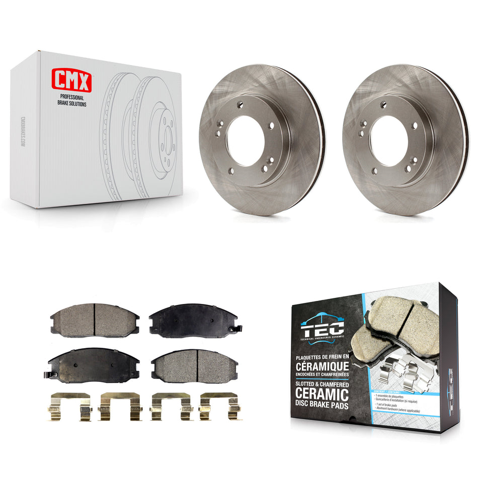 Front Disc Brake Rotors And Ceramic Pads Kit For 2003-2006 Kia Sorento K8T-100449