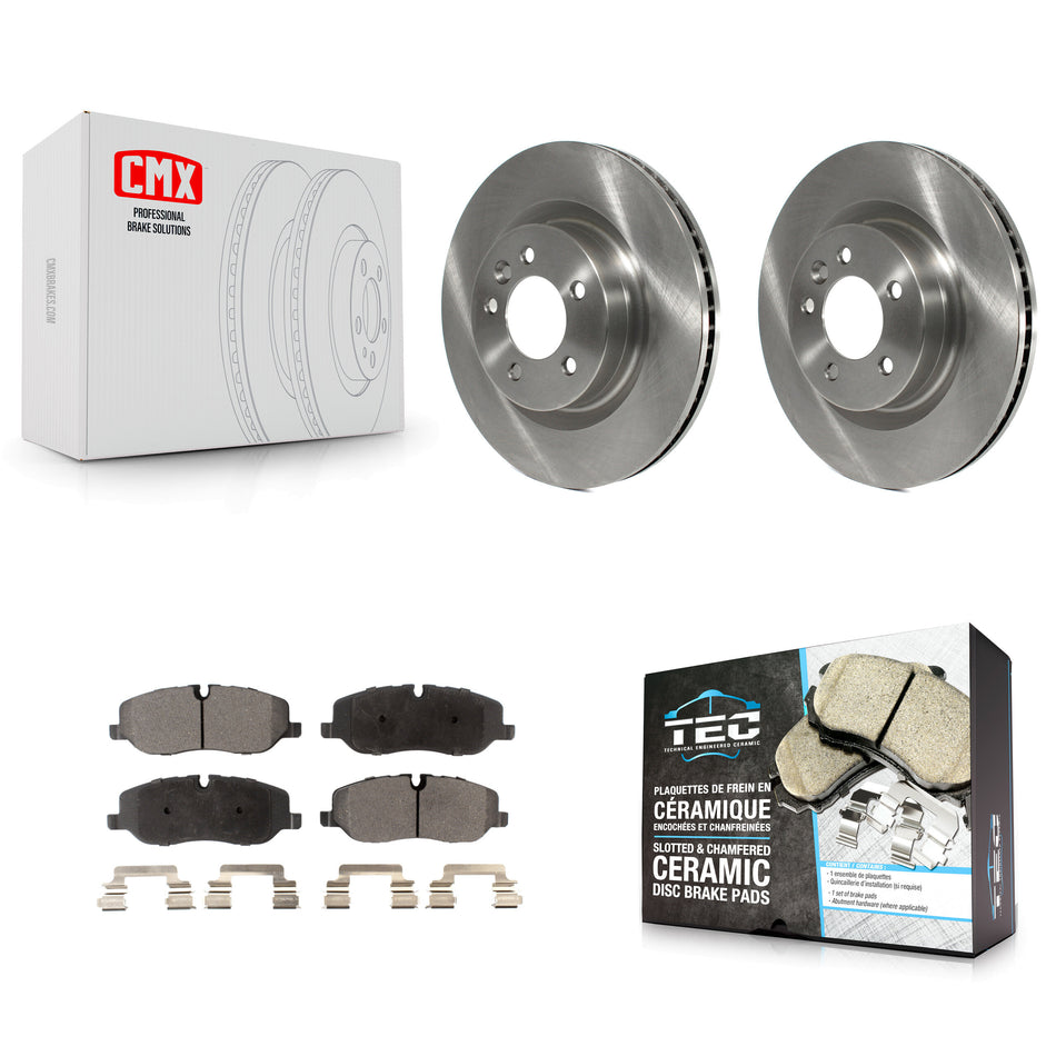 Front Disc Brake Rotors And Ceramic Pads Kit For Land Rover Range Sport LR3 K8T-100456