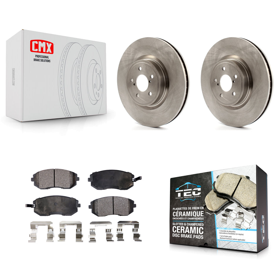 Front Disc Brake Rotors And Ceramic Pads Kit For Subaru Legacy K8T-100461