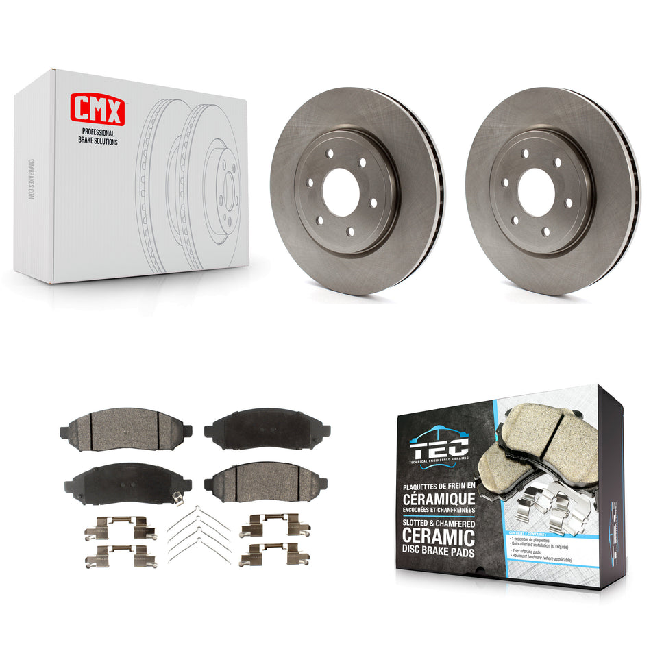 Front Disc Brake Rotors And Ceramic Pads Kit For Nissan Frontier Pathfinder Xterra Suzuki Equator K8T-100464