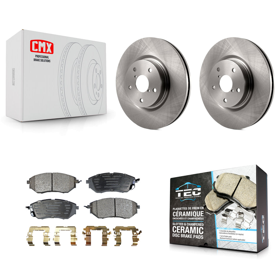 Front Disc Brake Rotors And Ceramic Pads Kit For Subaru Outback Legacy WRX Tribeca B9 K8T-100466