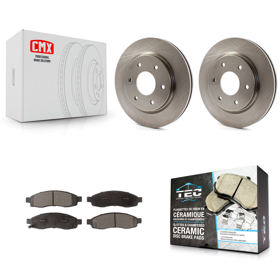Front Disc Brake Rotors And Ceramic Pads Kit For Nissan TITAN Armada INFINITI QX56 K8T-100476