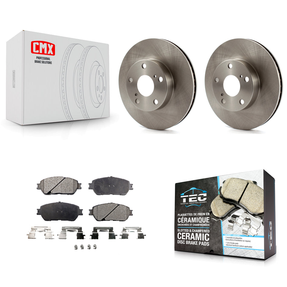Front Disc Brake Rotors And Ceramic Pads Kit For 2005-2015 Toyota Tacoma With 5 Lug Wheels K8T-100495