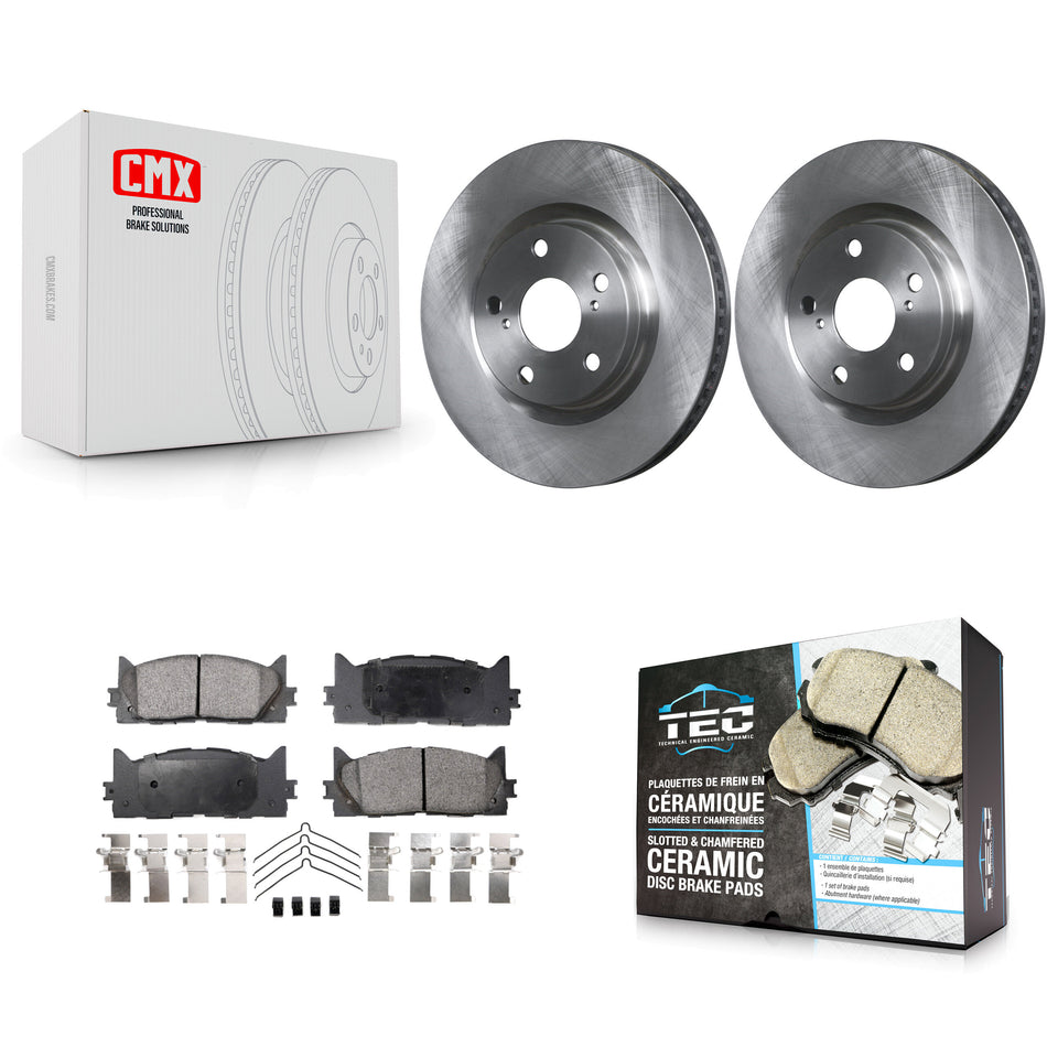 Front Disc Brake Rotors And Ceramic Pads Kit For Toyota Camry Lexus ES350 Avalon ES300h K8T-100501