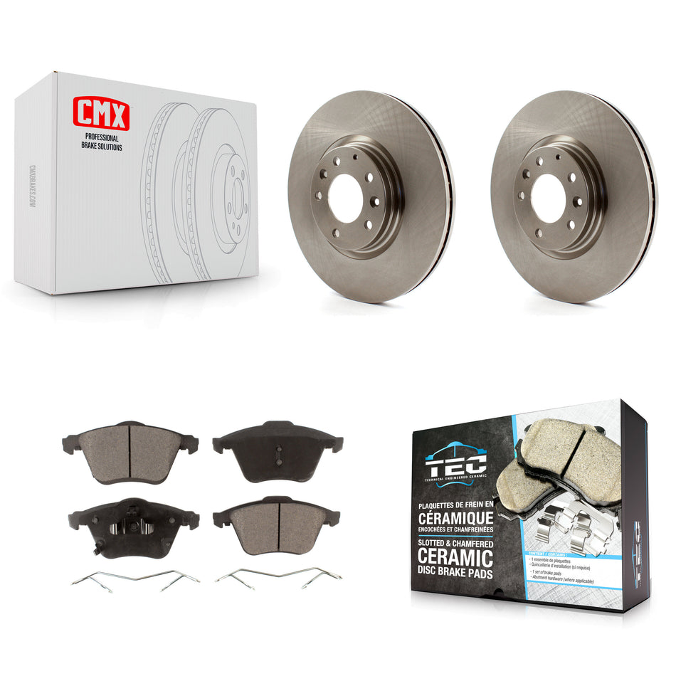 Front Disc Brake Rotors And Ceramic Pads Kit For 2006-2007 Mazda 6 Mazdaspeed K8T-100504