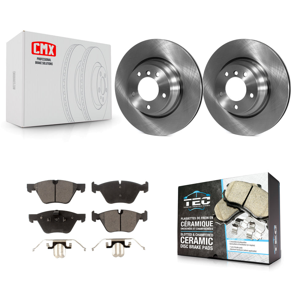 Front Disc Brake Rotors And Ceramic Pads Kit For BMW 330i 330xi X1 K8T-100510