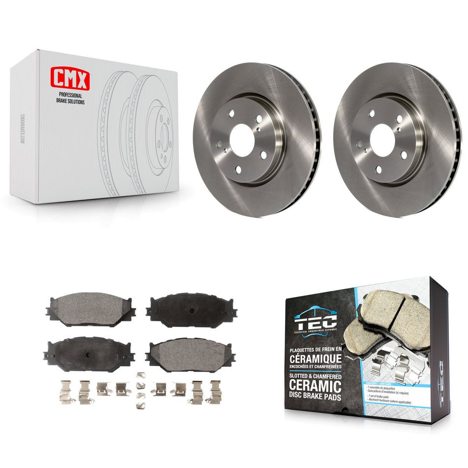 Front Disc Brake Rotors And Ceramic Pads Kit For Lexus IS250 K8T-100512