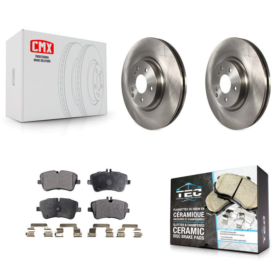 Front Disc Brake Rotors And Ceramic Pads Kit For Mercedes-Benz SLK280 C320 With Sport Package K8T-100521