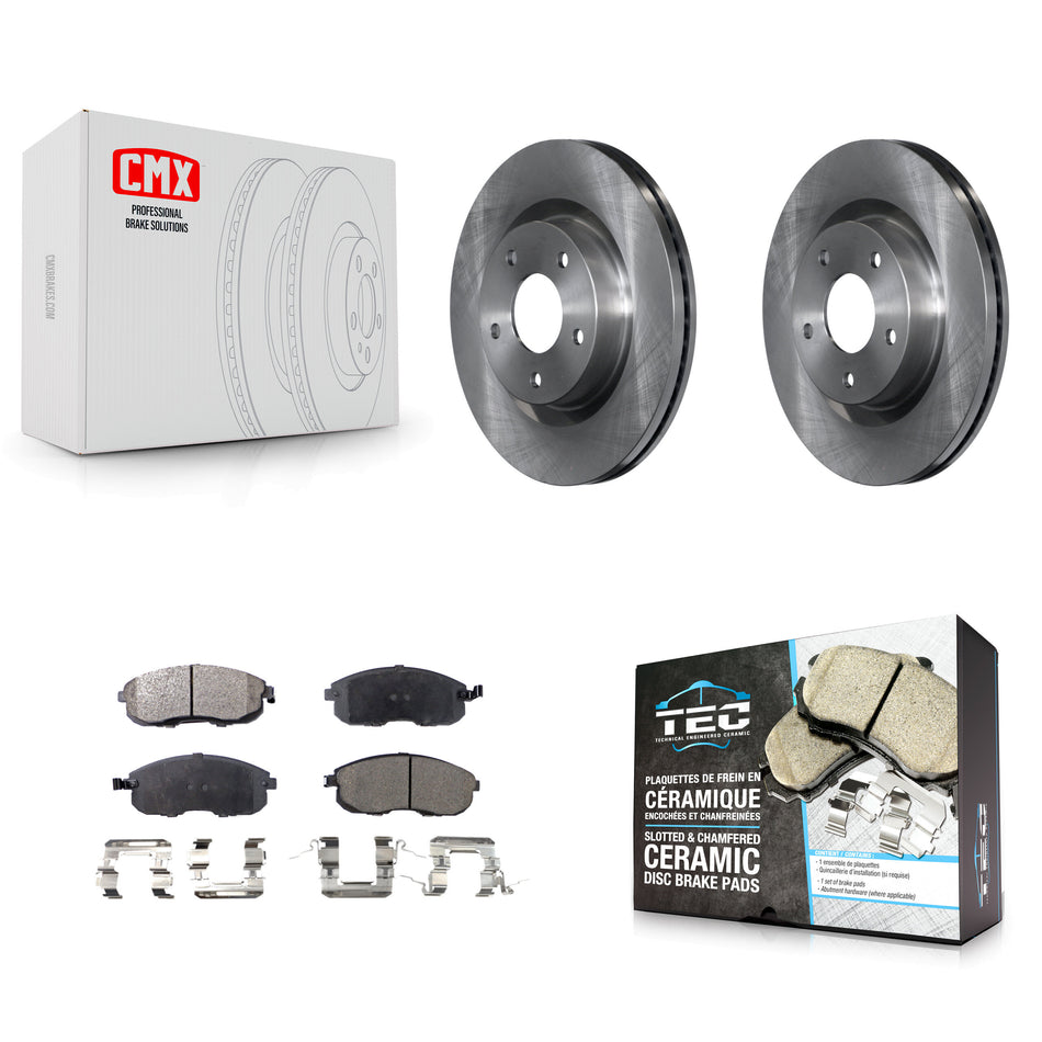 Front Disc Brake Rotors And Ceramic Pads Kit For Nissan Altima K8T-100536