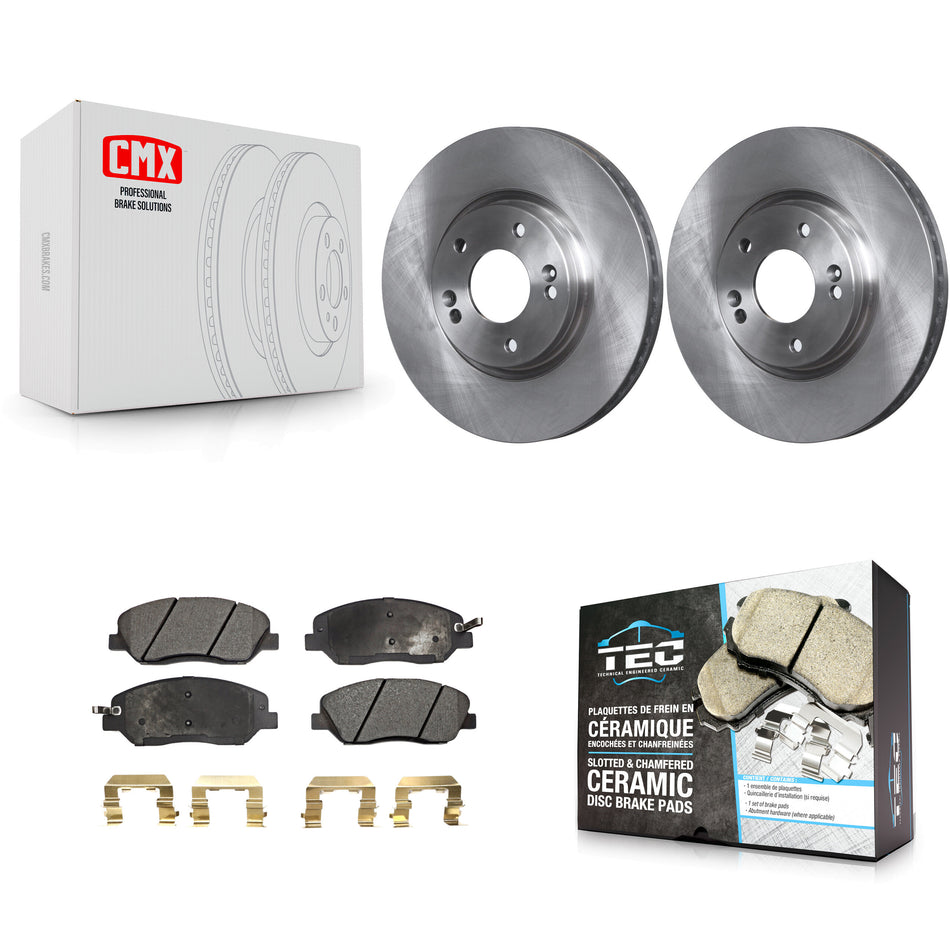 Front Disc Brake Rotors And Ceramic Pads Kit For 2007-2009 Hyundai Santa Fe K8T-100549