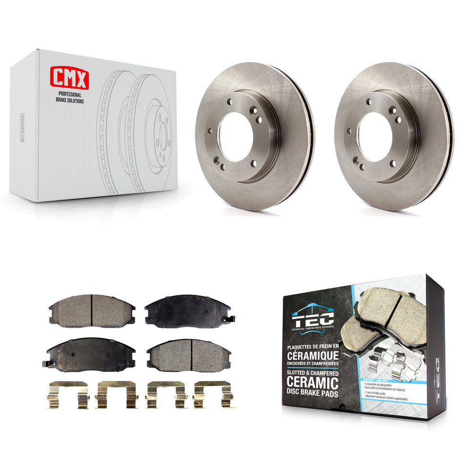 Front Disc Brake Rotors And Ceramic Pads Kit For 2007-2009 Kia Sorento K8T-100551