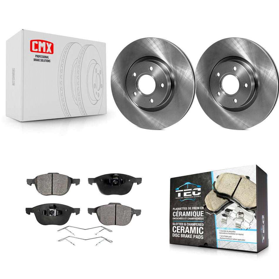 Front Disc Brake Rotors And Ceramic Pads Kit For Ford Escape Volvo C-Max S40 C70 C30 V50 K8T-100552