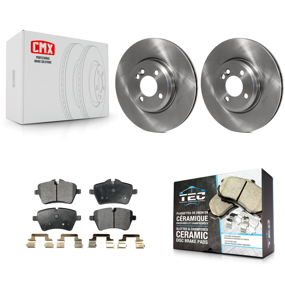 Front Disc Brake Rotors And Ceramic Pads Kit For Mini Cooper Countryman K8T-100553