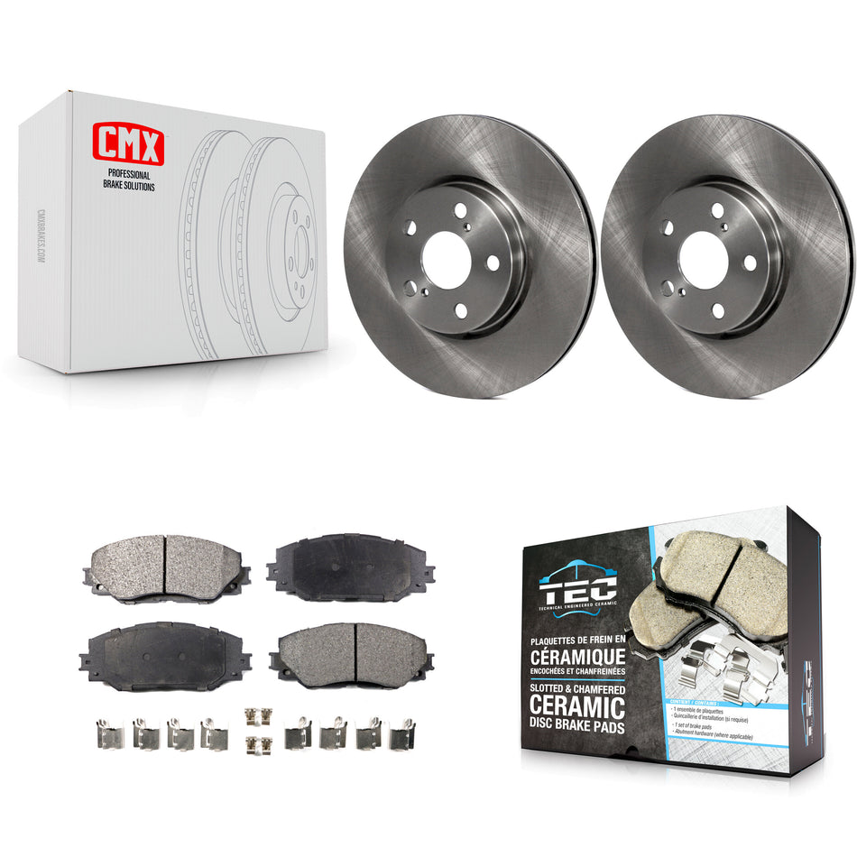 Front Disc Brake Rotors And Ceramic Pads Kit For Toyota Corolla Scion xD Matrix Pontiac Vibe K8T-100557