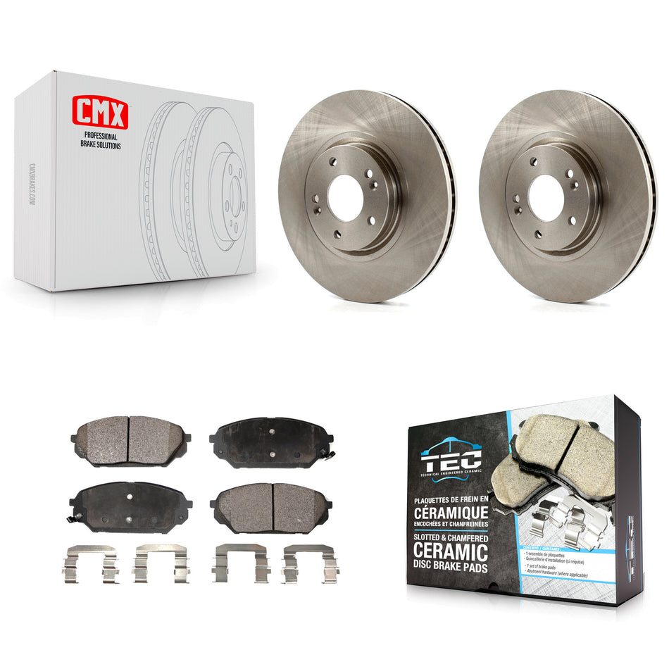 Front Disc Brake Rotors And Ceramic Pads Kit For 2007-2012 Hyundai Veracruz K8T-100559