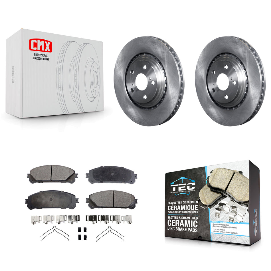 Front Disc Brake Rotors And Ceramic Pads Kit For Toyota Highlander Sienna Lexus RX350 NX200t NX300 RX450h NX300h K8T-100560