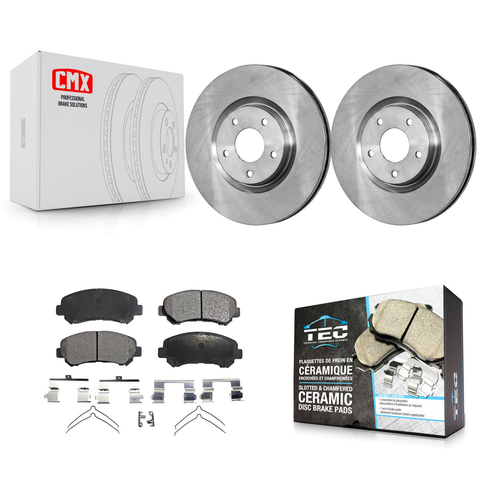 Front Disc Brake Rotors And Ceramic Pads Kit For Nissan Sentra Juke K8T-100563