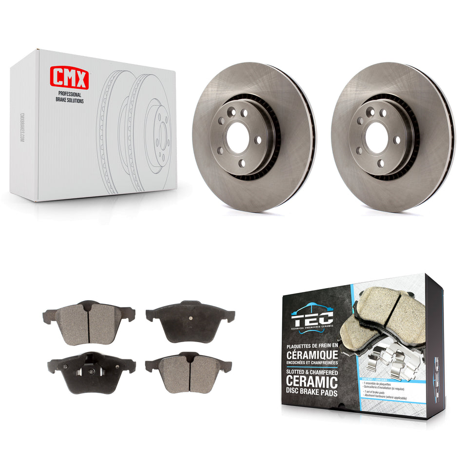 Front Disc Brake Rotors And Ceramic Pads Kit For Volvo S60 XC70 S80 V60 Cross Country V70 K8T-100564