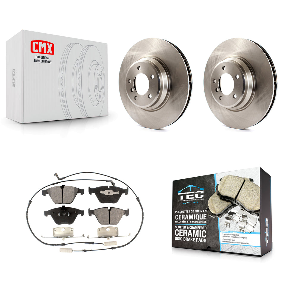 Front Disc Brake Rotors And Ceramic Pads Kit For BMW 335i xDrive X1 335d 335xi 335is K8T-100569