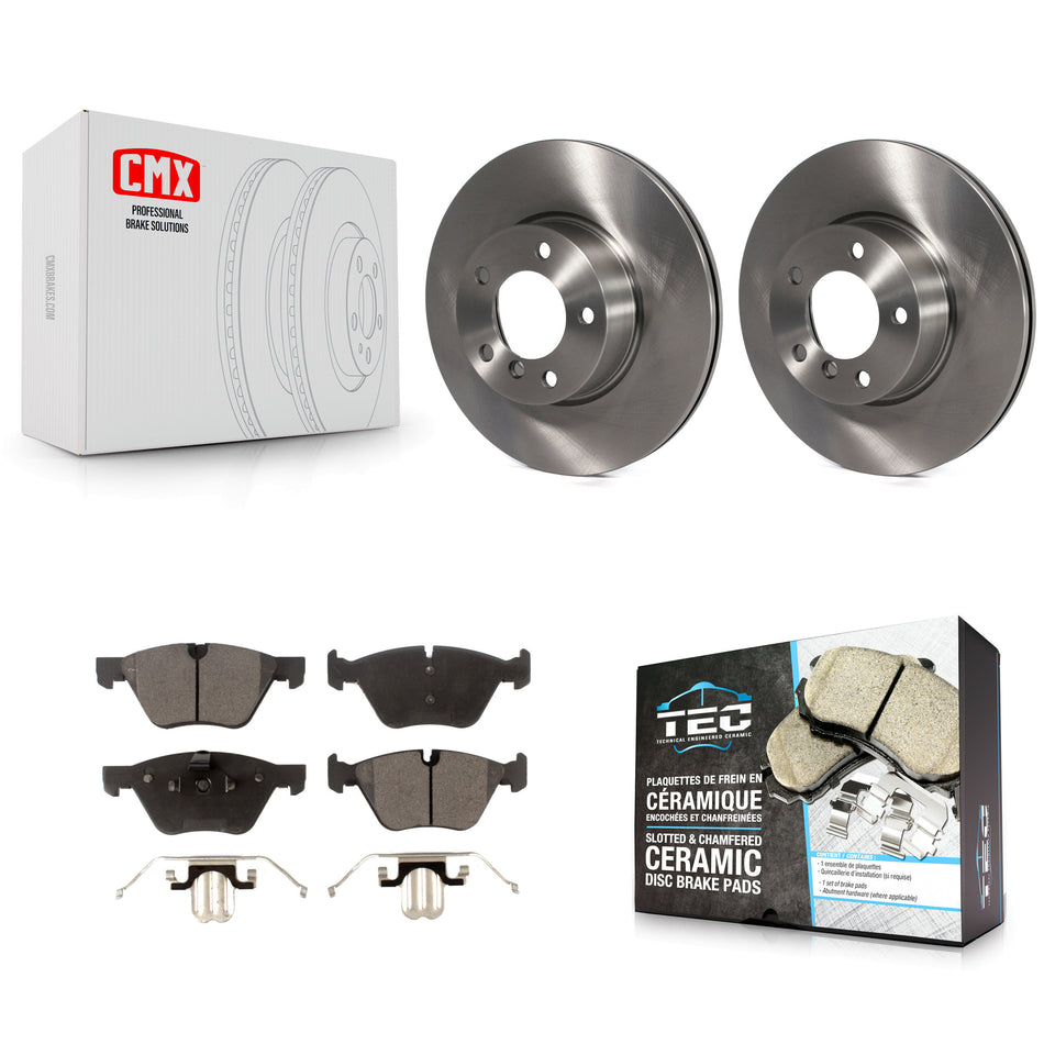 Front Disc Brake Rotors And Ceramic Pads Kit For 2008 BMW 328xi To 08 07 K8T-100570