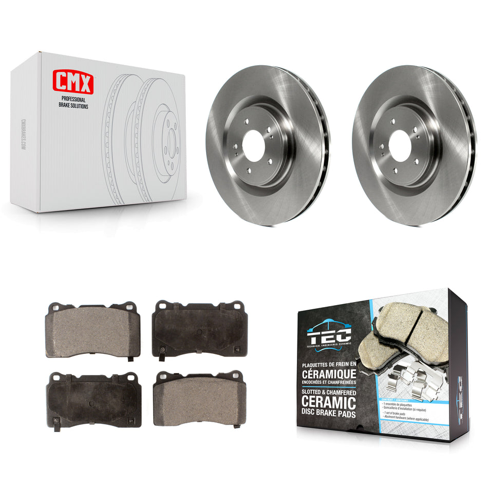 Front Disc Brake Rotors And Ceramic Pads Kit For Mitsubishi Lancer K8T-100575