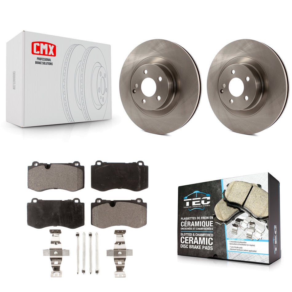 Front Disc Brake Rotors And Ceramic Pads Kit For Mercedes-Benz S550 SL550 CL550 S600 S400 S350 CL600 S450 K8T-100599