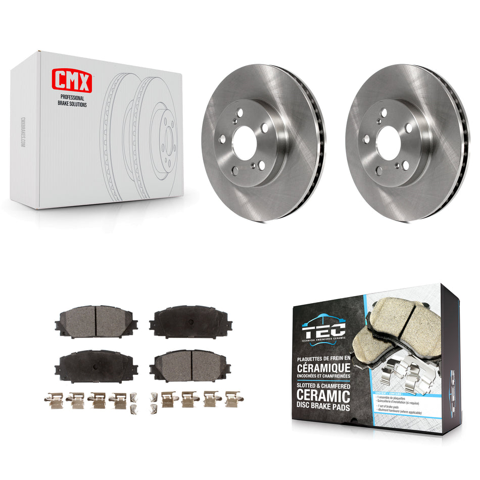 Front Disc Brake Rotors And Ceramic Pads Kit For Toyota Prius Lexus CT200h Plug-In K8T-100600