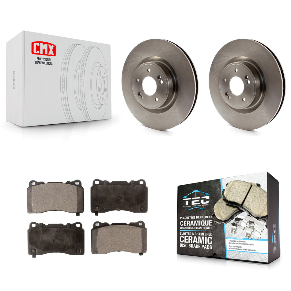 Front Disc Brake Rotors And Ceramic Pads Kit For Hyundai Genesis Coupe K8T-100605