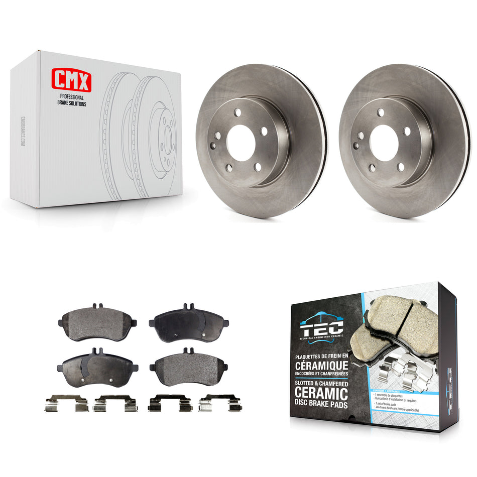 Front Disc Brake Rotors And Ceramic Pads Kit For Mercedes-Benz C300 C250 C230 K8T-100610