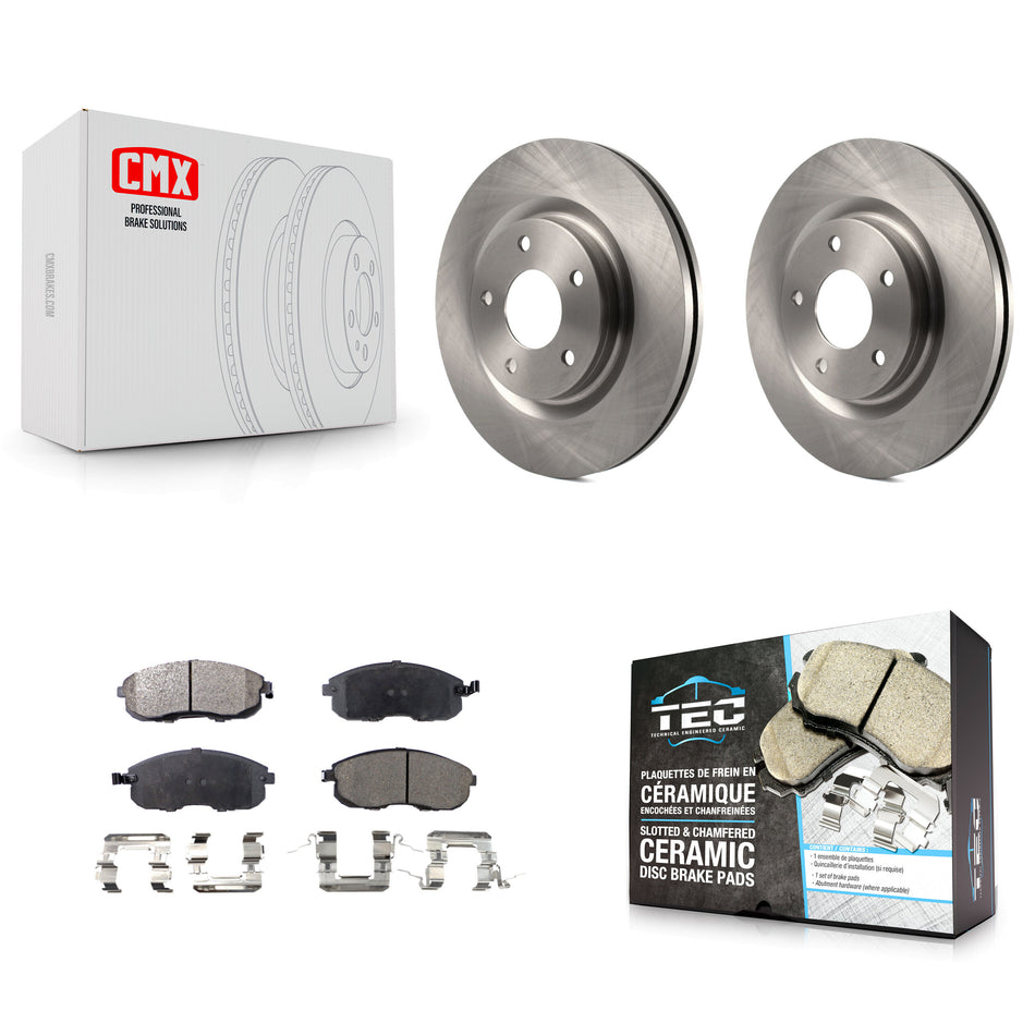 Front Disc Brake Rotors And Ceramic Pads Kit For Nissan Sentra Juke K8T-100618