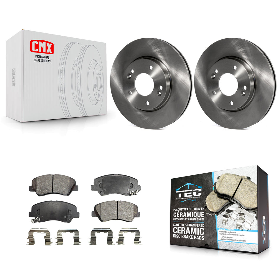 Front Disc Brake Rotors And Ceramic Pads Kit For Hyundai Elantra Kia Forte Veloster GT Forte5 Coupe Koup K8T-100621