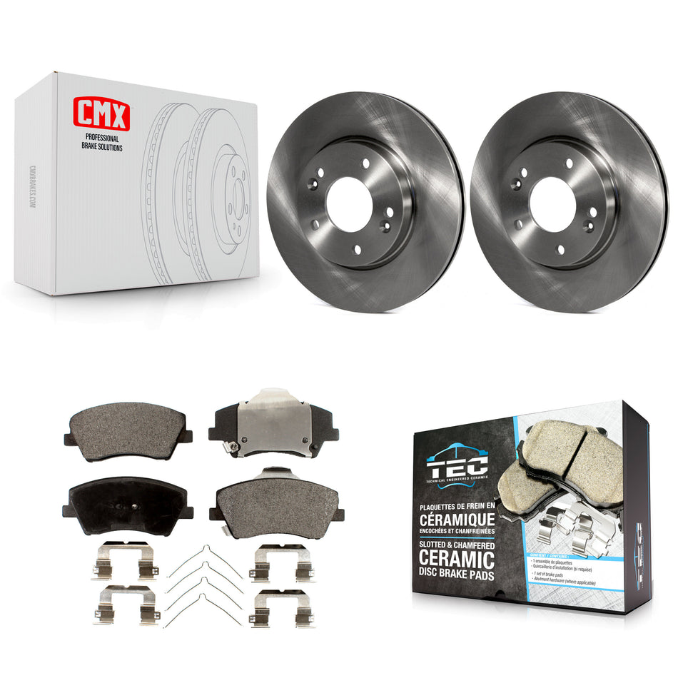 Front Disc Brake Rotors And Ceramic Pads Kit For Hyundai Elantra K8T-100623