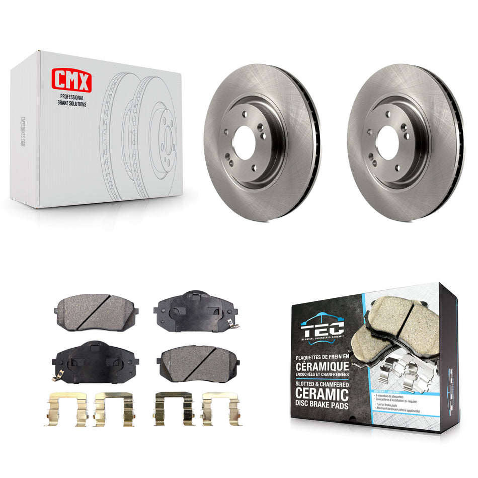 Front Disc Brake Rotors And Ceramic Pads Kit For Hyundai Tucson Sonata Kia Cadenza K8T-100624